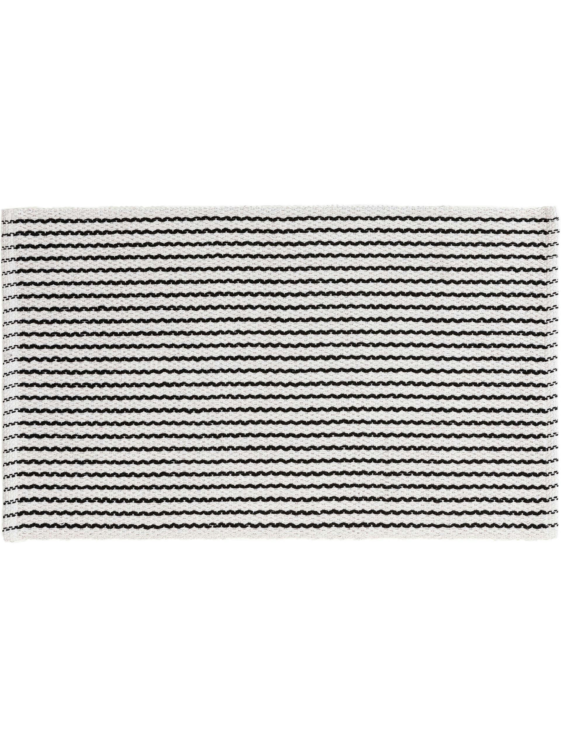 BONO - Tapis de bain blanc & noir 70x120