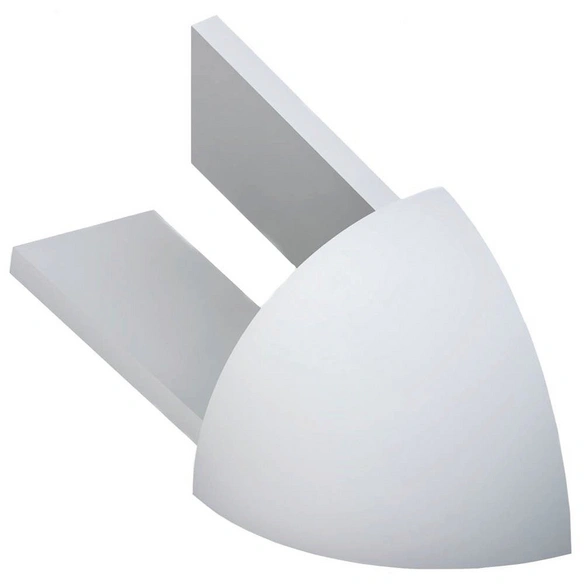 Viertelkreis-Außeneck, BxL: 8 x 1,15 cm, Polyvinylchlorid (PVC)