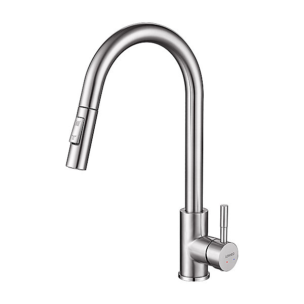 Mitigeur Cuisine avec Douchette, Lonheo MAX Robinet Cuisine avec Extensible, Melangeur avec Deux Types Jet d'eau