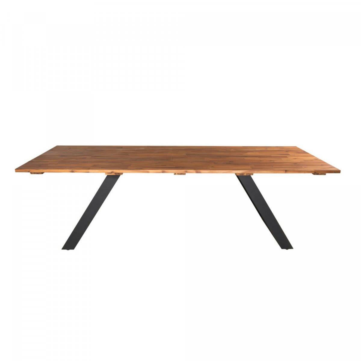 VELICA - Table de jardin 250x100cm en bois pieds métal