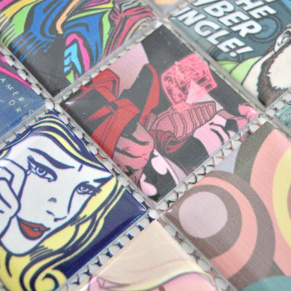 MOSAIKK KERAMIKK FIRKANT MIX POP 4,5X4,5 CM PRIS PER ARK