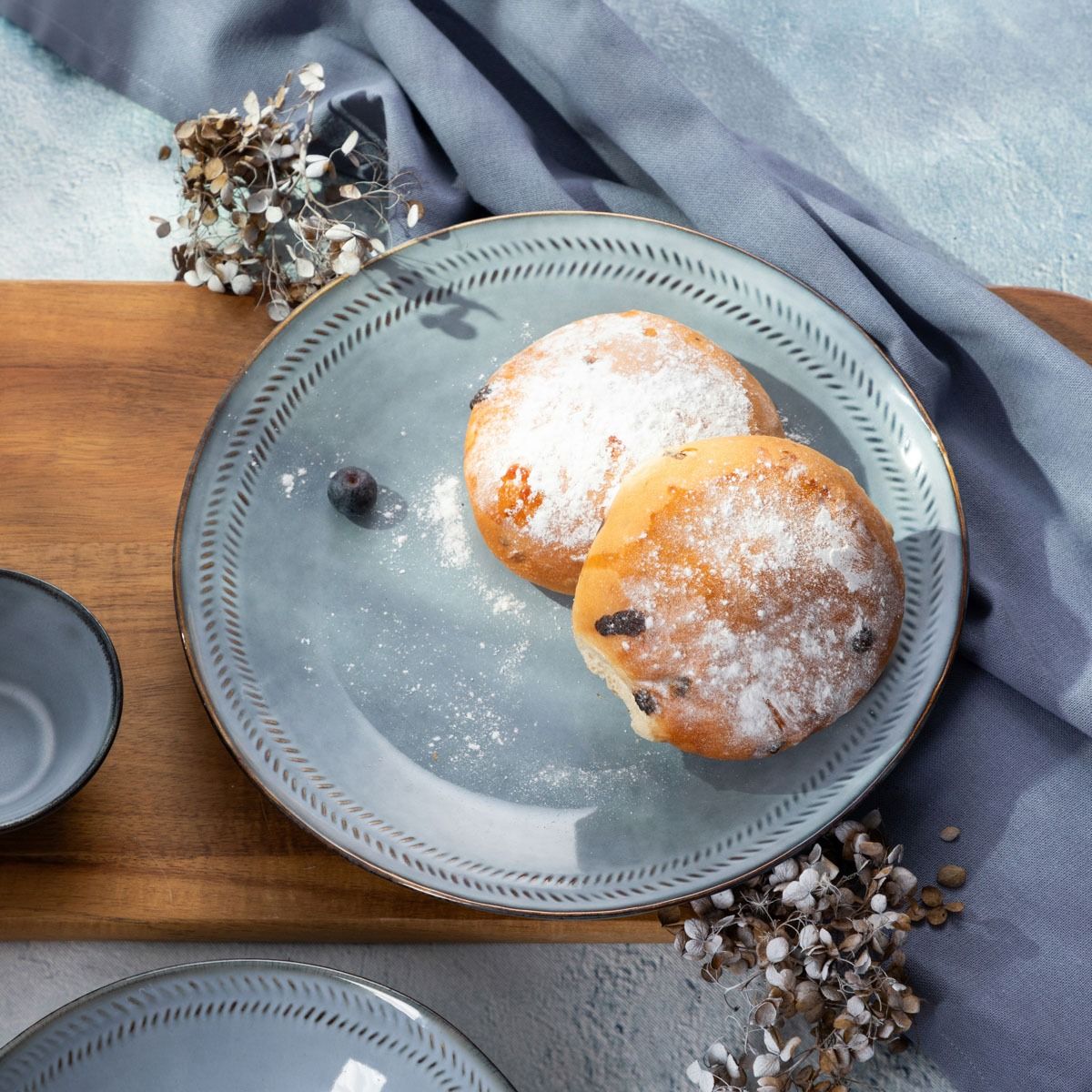 Talerz BLUEJEANS obiadowy niebieski 28 cm