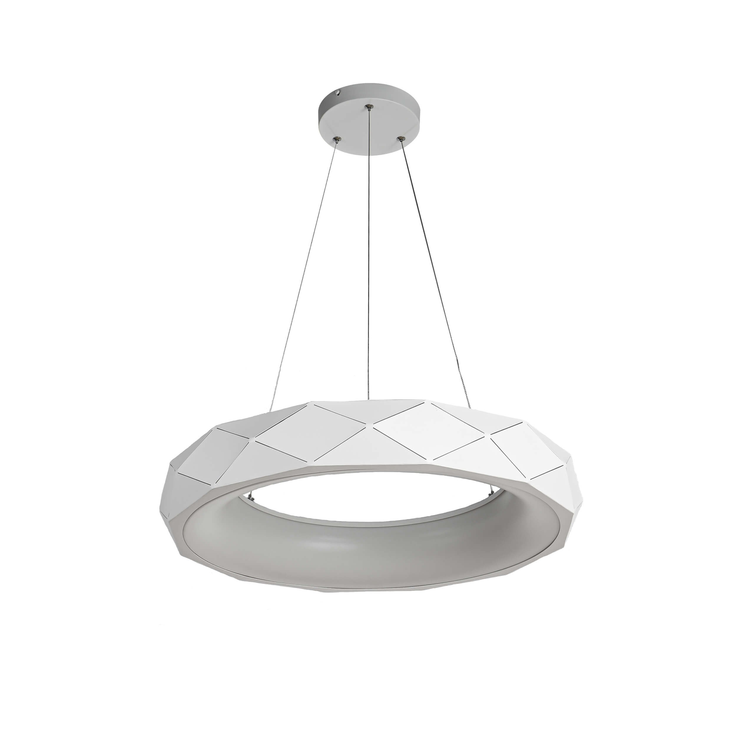 Lampa wisząca Reus biała LED 1x36W Neutralna biel 3240lm Light Prestige