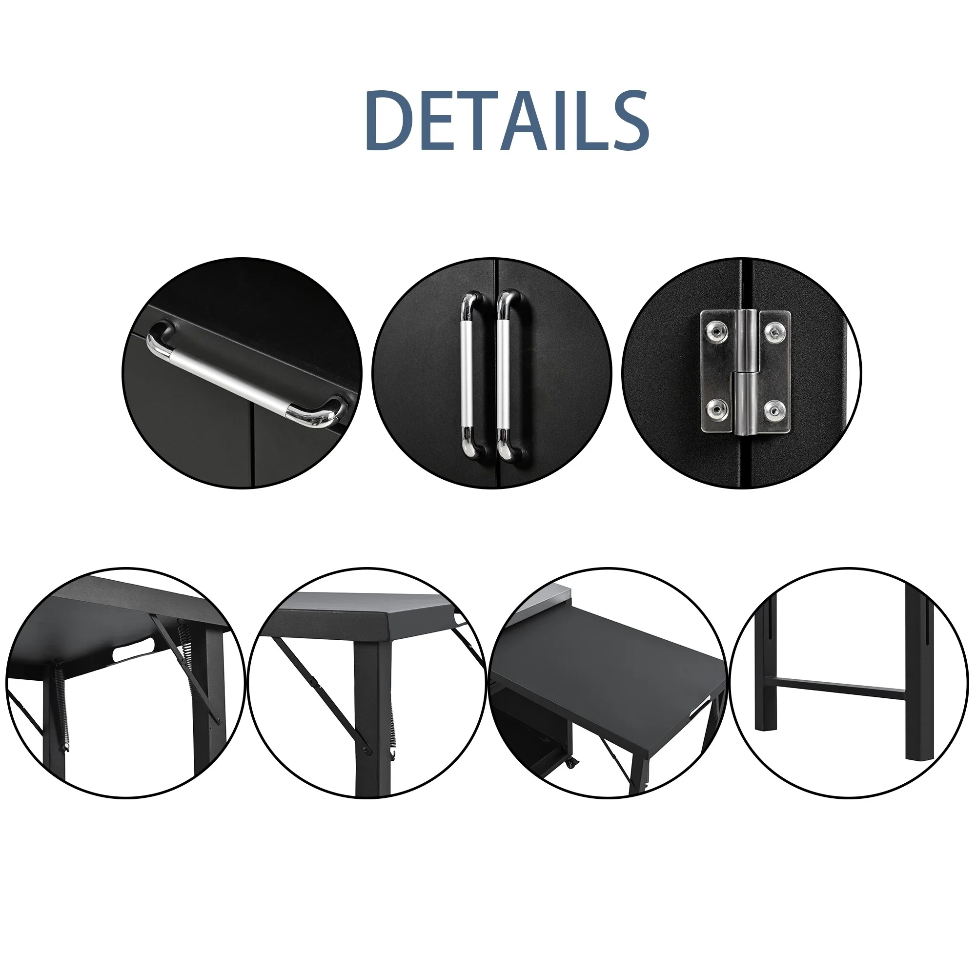 Versatile Outdoor Cabinet with Foldable Worktops, Ample Storage and Lockable Wheels