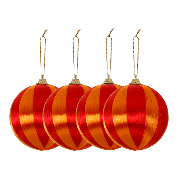 KIT COM 4 PINGENTES BOLAS COLORFUN XMAS