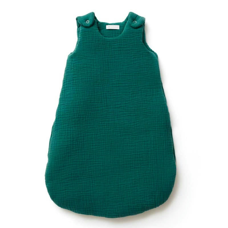 - Gigoteuse bébé en gaze de coton vert sapin (6-24 mois)