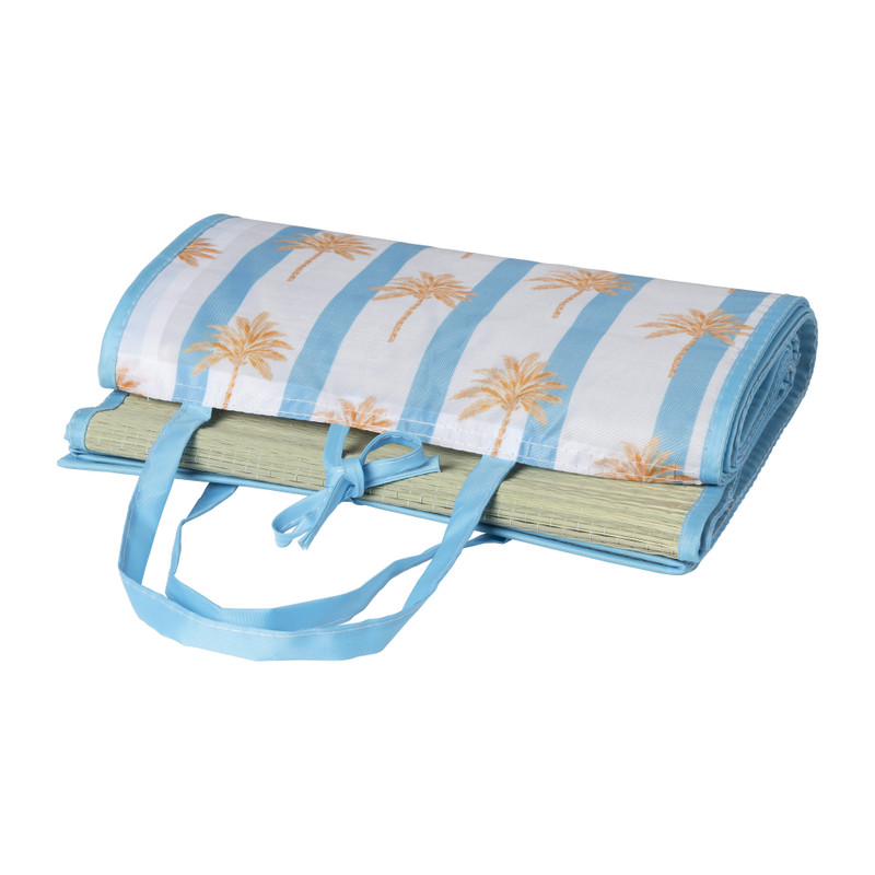 Strandmat XL - bruin/blauw - 90x170 cm