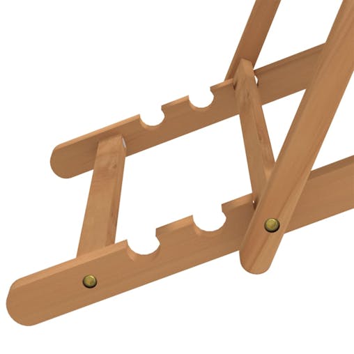 NNEVL Folding Beach Chair Solid Wood Teak Red