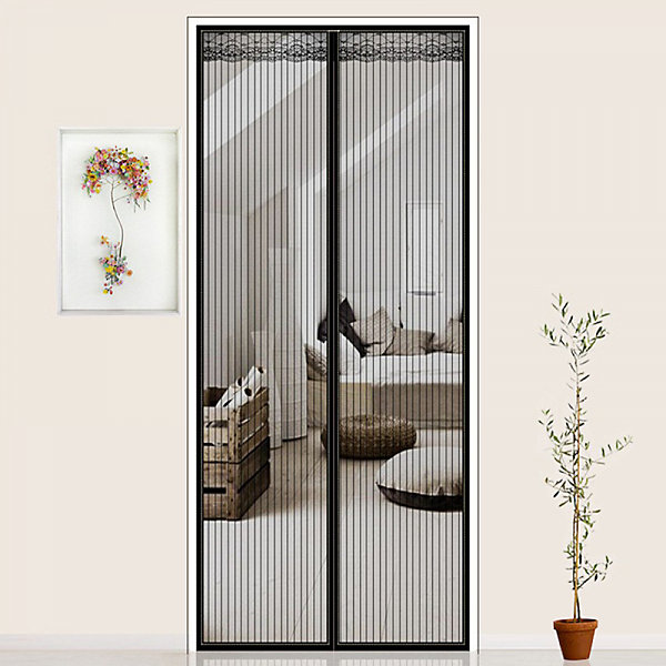 CODEKEY 120x220cm Moustiquaire Magnétique pour Porte , Rideau Magnétique à Mailles Ultrafines Avec Fermeture Automatique, Adapté