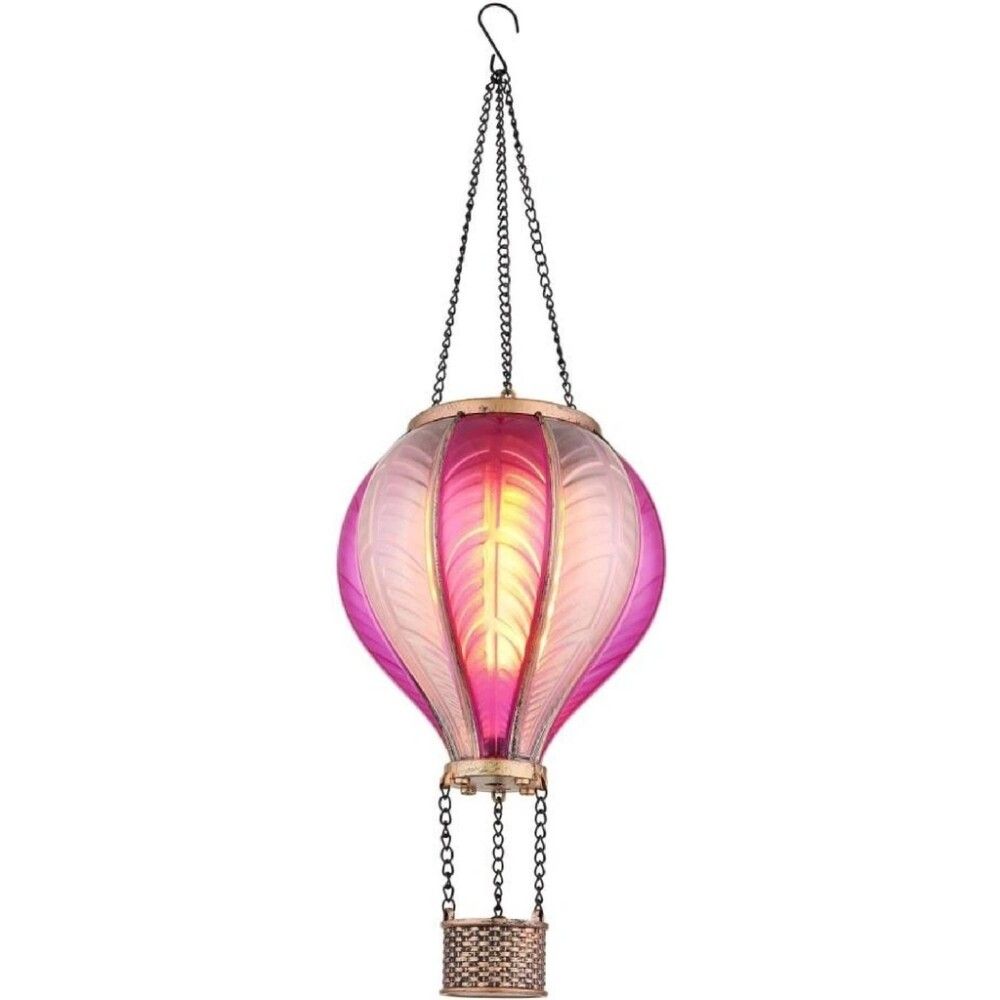 SOLCELLELAMPE GLOBO LIGHTNING LUFTBALLONG ROSA