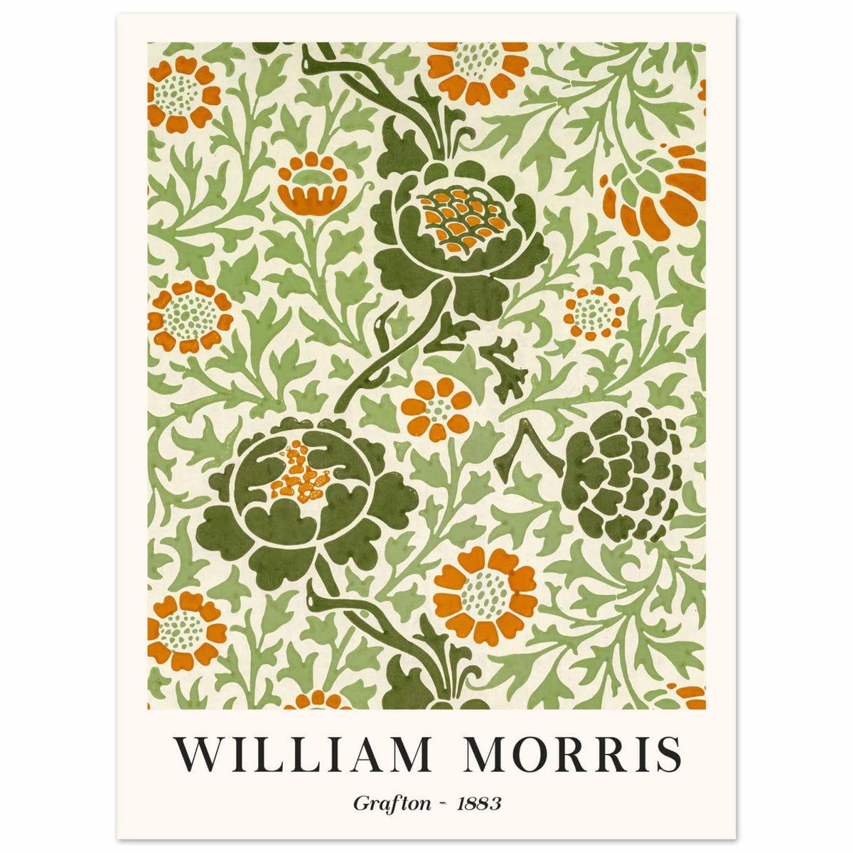 Artfulprints Poster William Morris - Grafton 1883  - 30x40 cm - Groen