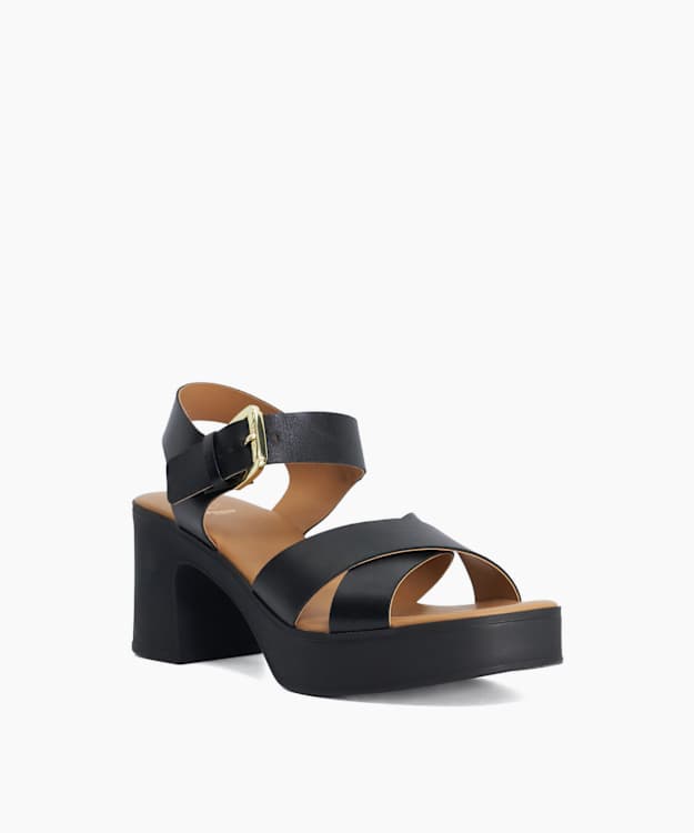Judge Black - Platform Leather Sandals