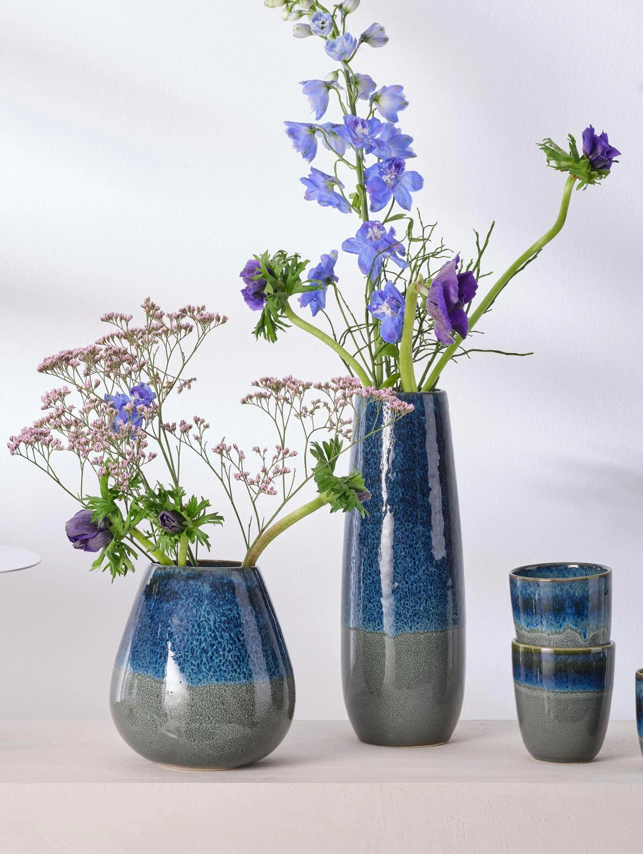 vase, blu