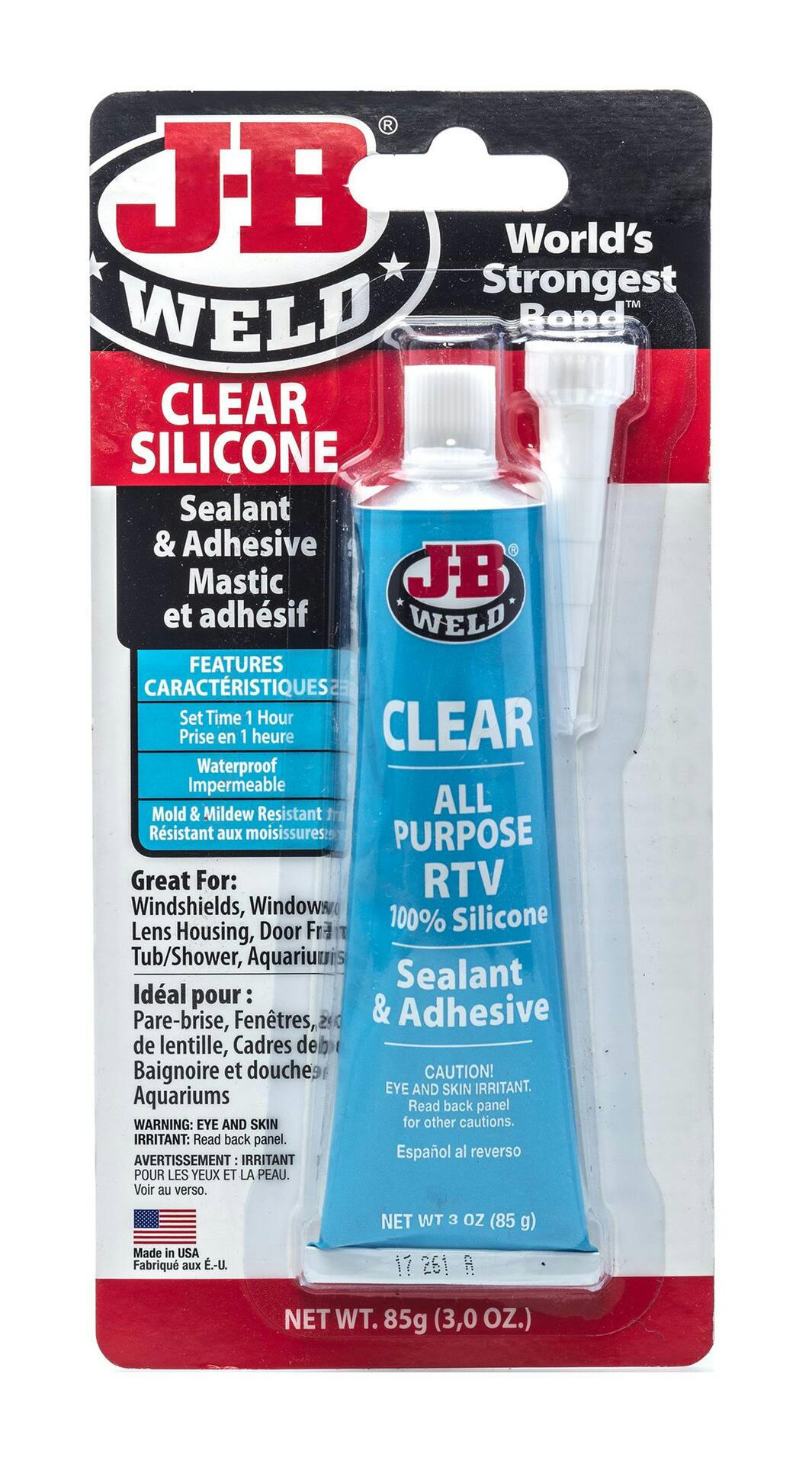 J-B Weld Clear RTV Sealant, 3-oz