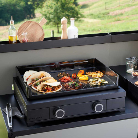Plancha gaz Modern 60 acier noir - Forge Adour