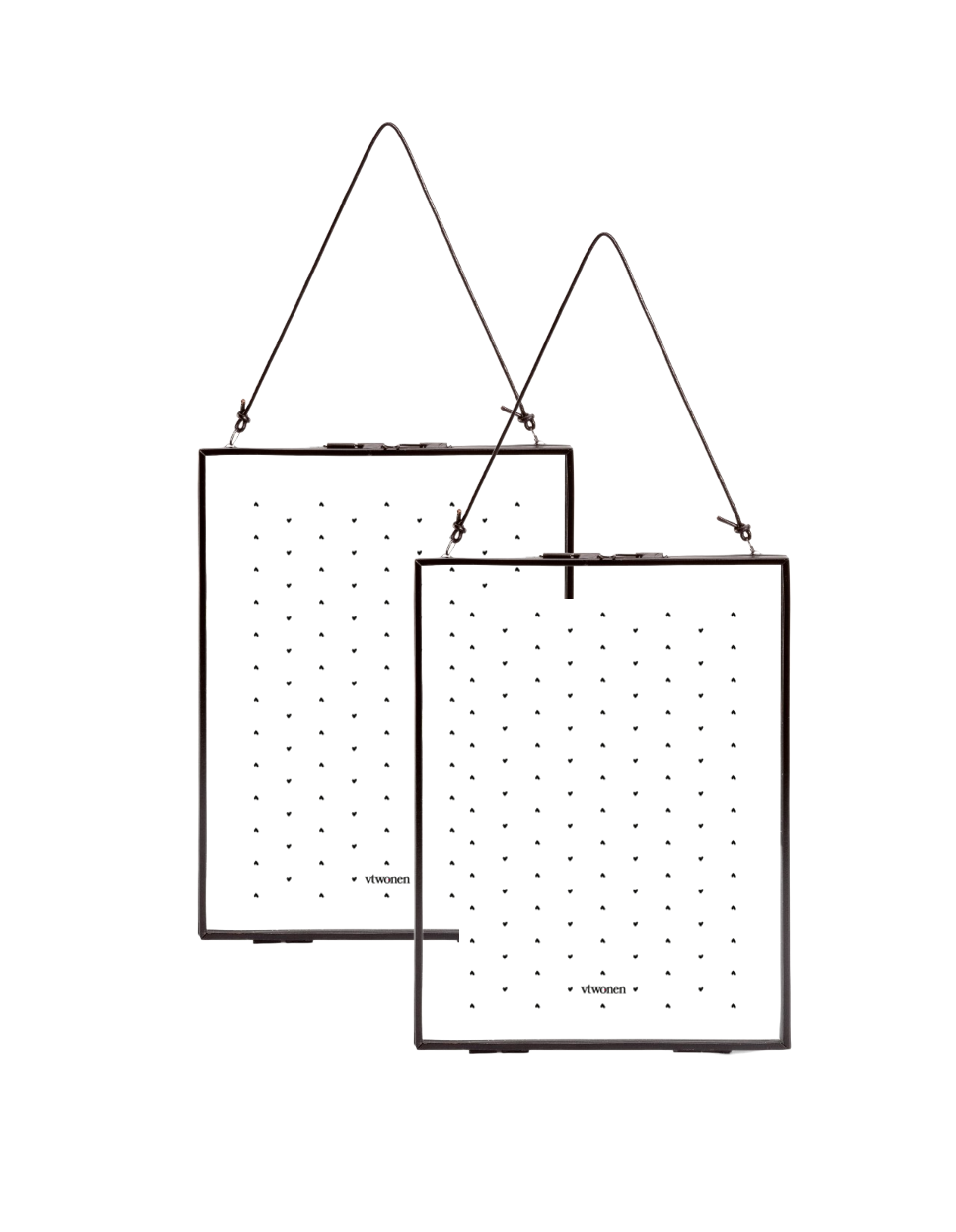 vtwonen Fotolijsten - 2 Stuks - Metaal - Zwart - 20x26cm
