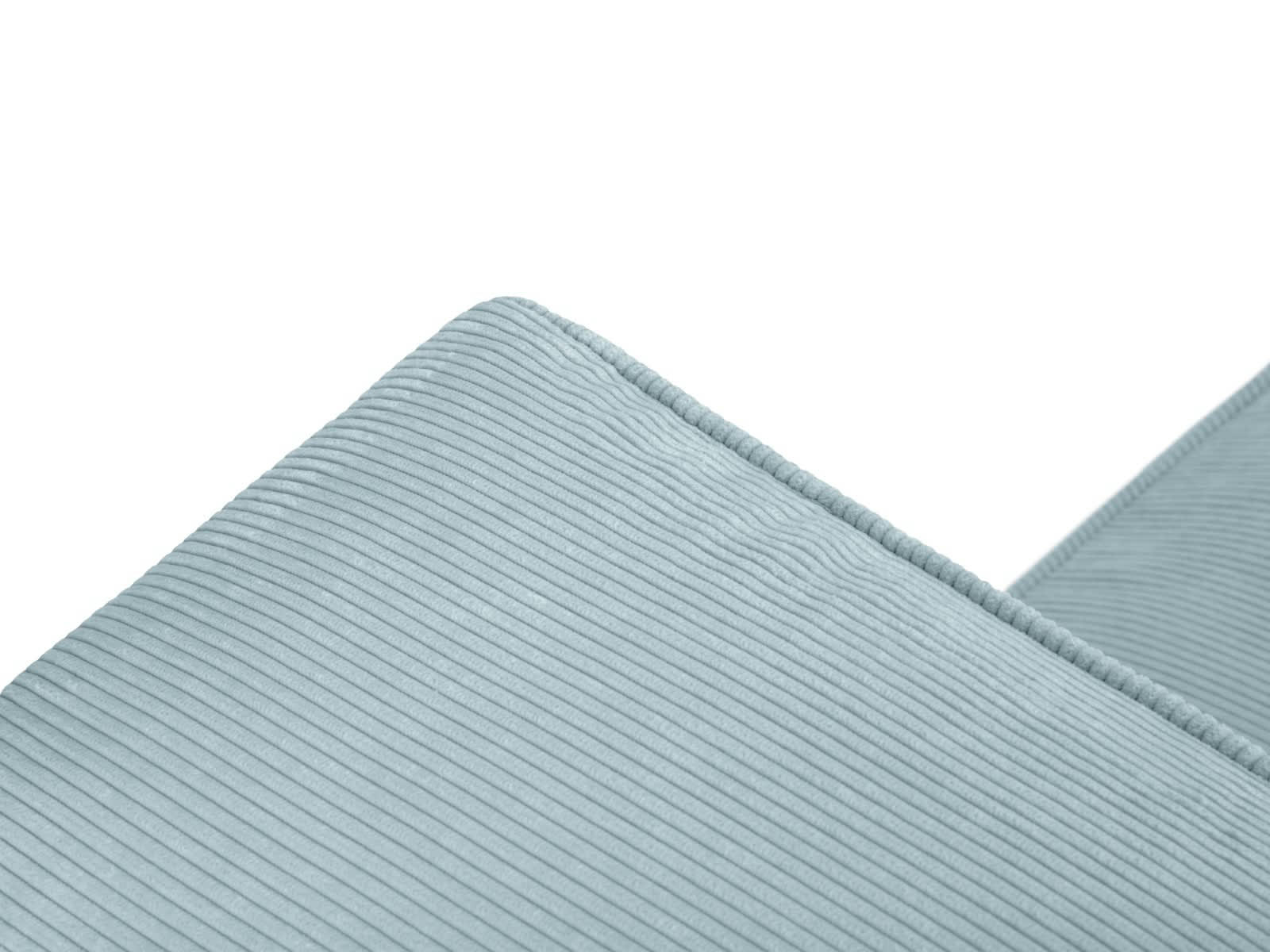 MUSE - Canapé 2 places en Velours Côtelé Bleu Clair