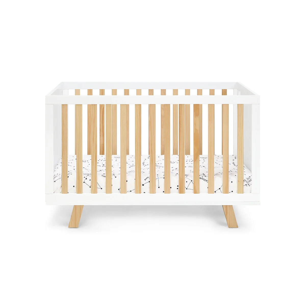 Suite Bebe Livia 3-in-1 Convertible Island Crib White/Natural