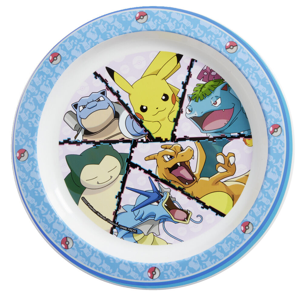Assiette plate enfant Pokémon plastique Ø22cm