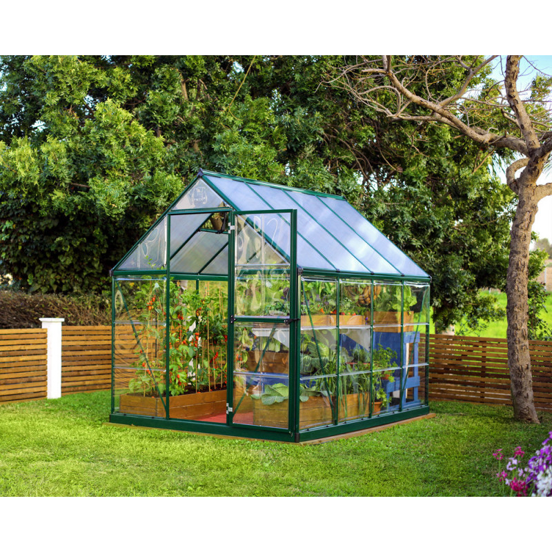 Serre en polycarbonate Hybrid verte 4,4 m² CANOPIA
