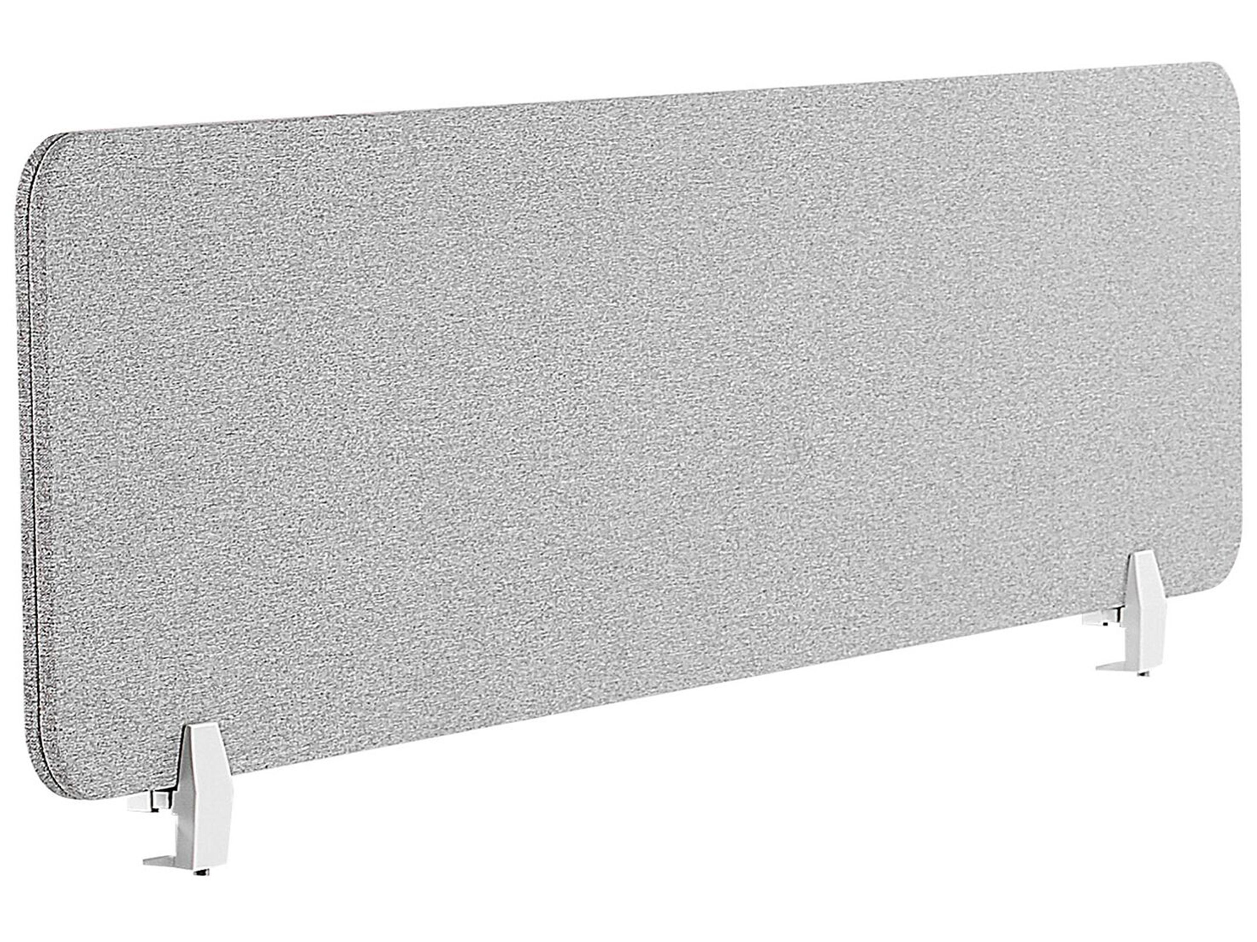 Desk Screen WALLY 160 x 40 cm Light Grey