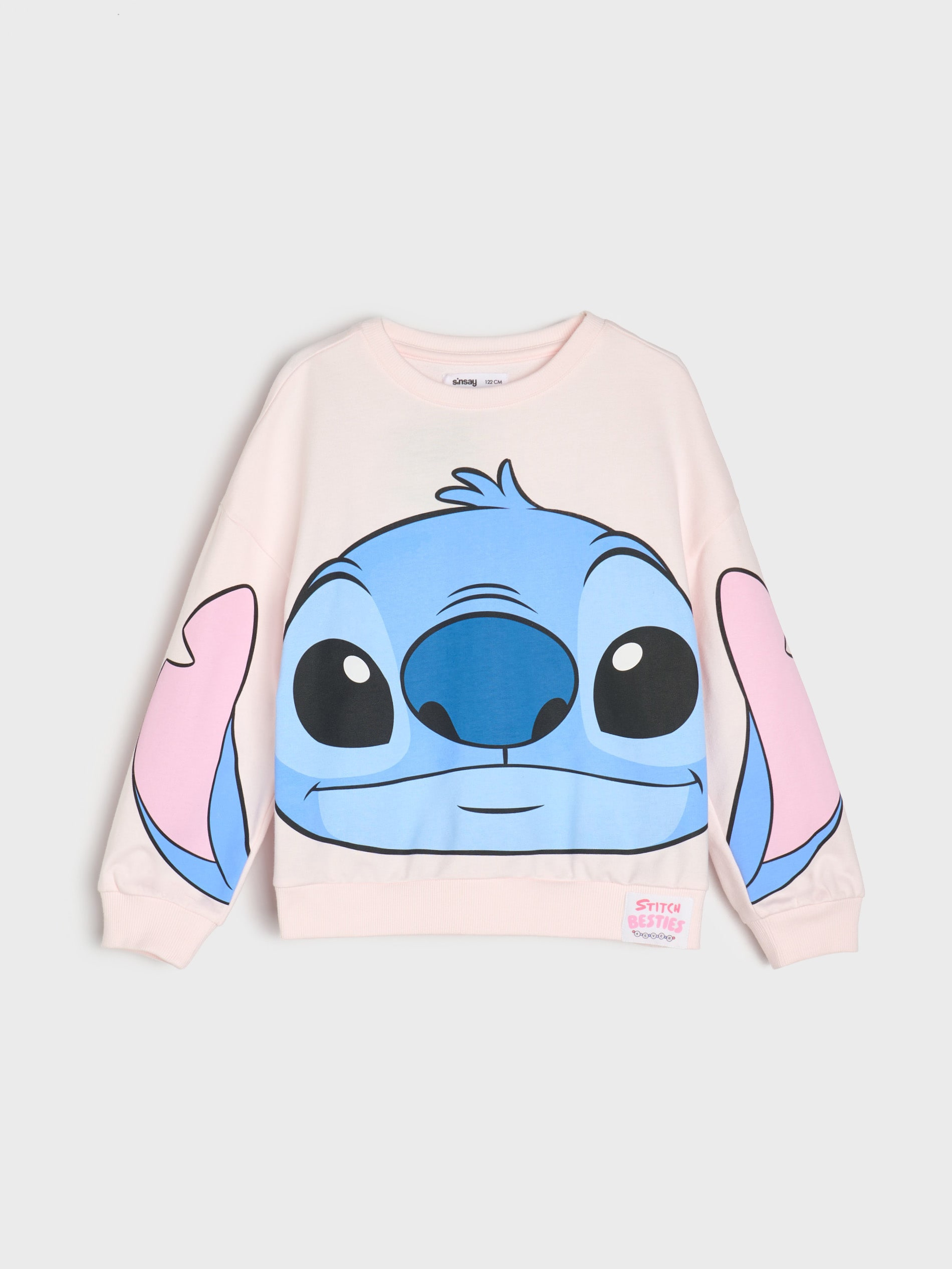 Bluza crewneck z nadrukiem Lilo & Stitch