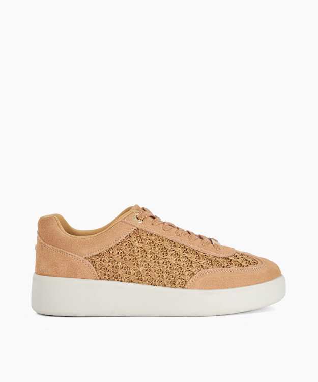 Enolas Natural - Textured Lace-Up Cupsole Trainers