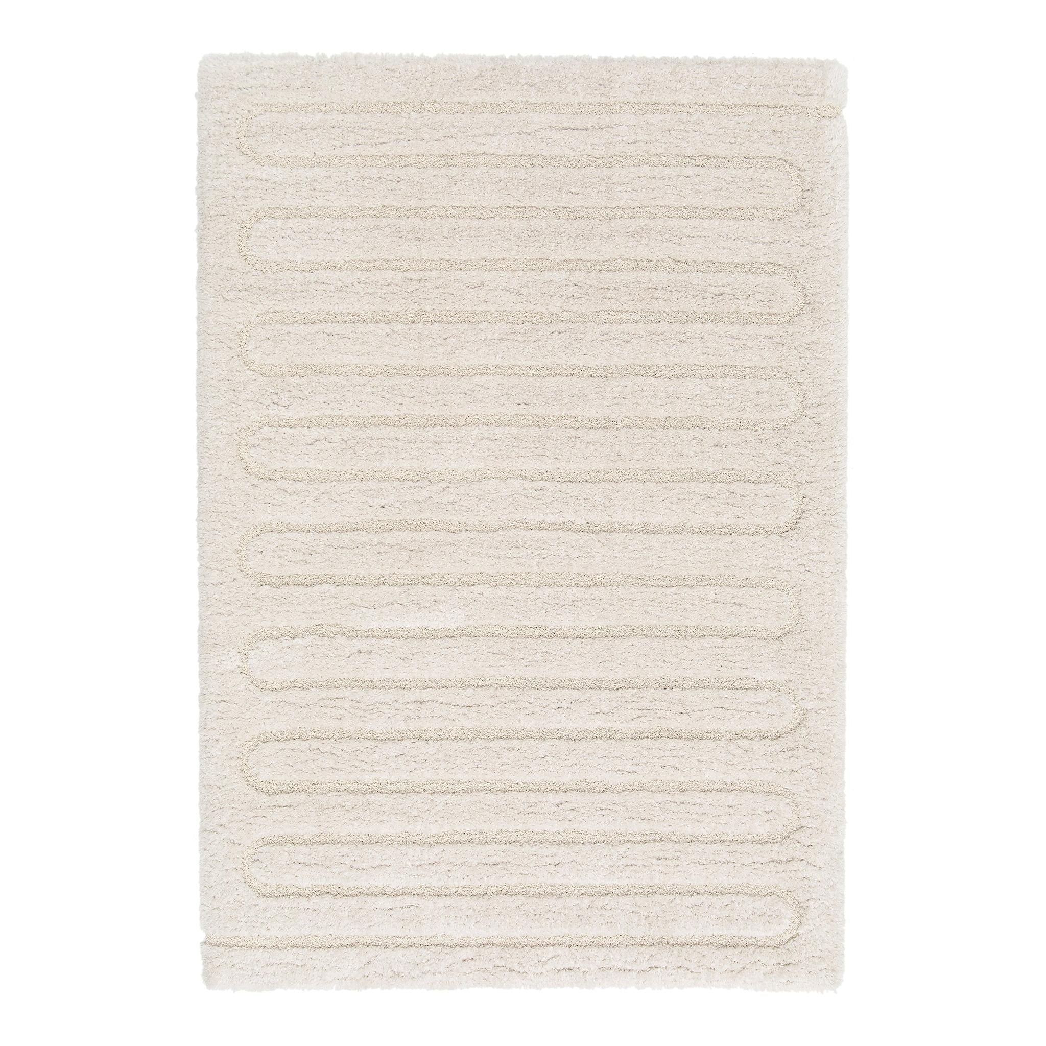 AFK Living vloerkleed Eolya - reliëfeffect - wit - 120 x 170 cm