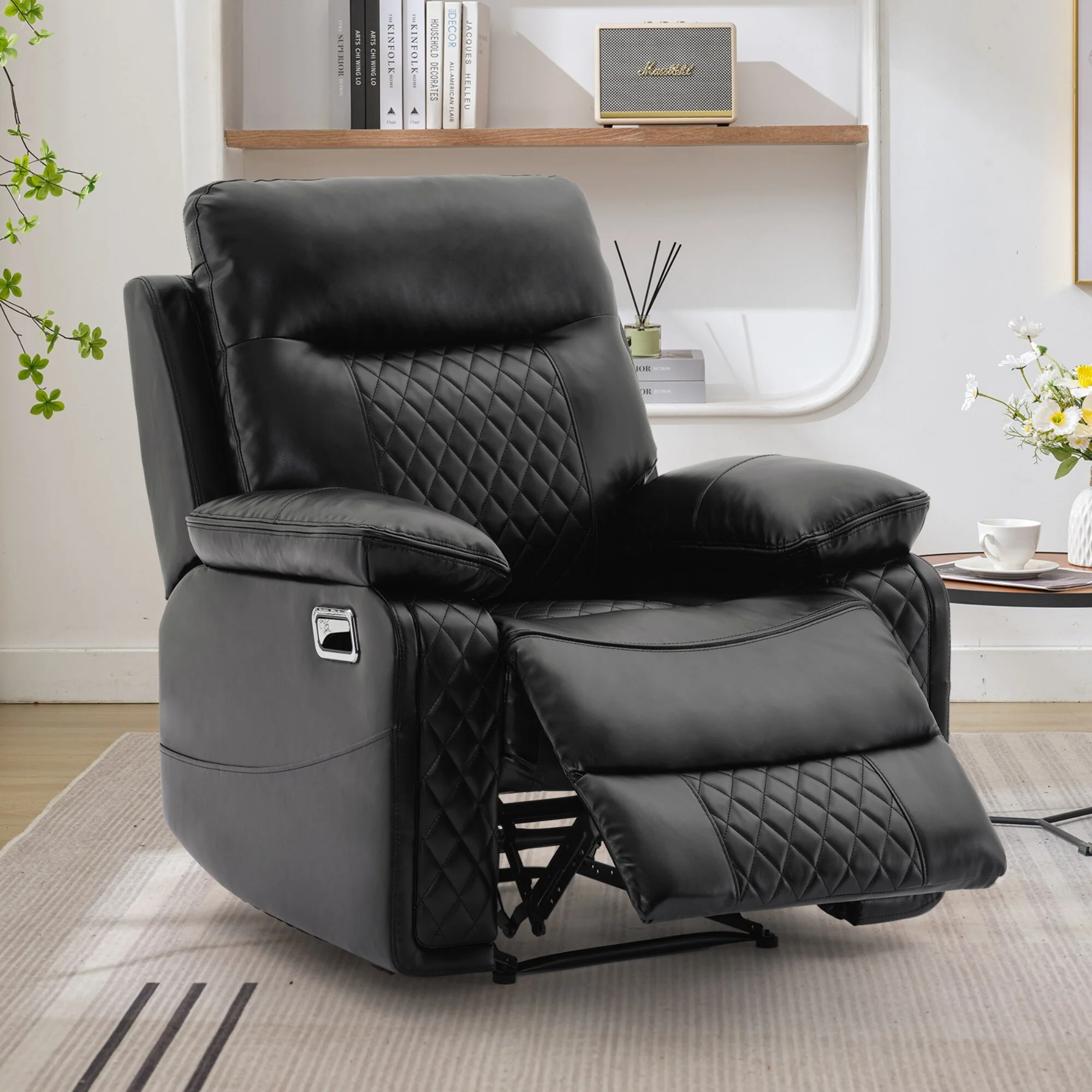 Manual Recliner Chair, Comfy Recliner Single Sofa Chair for Living Room Bedroom