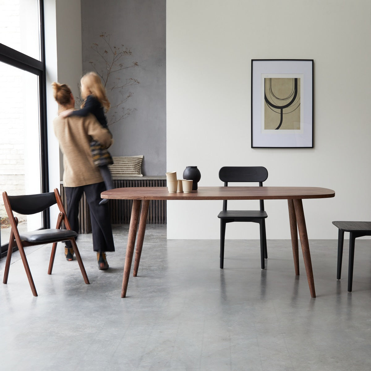 Tikamoon - Lazare - Eettafel van massief mangohout voor 4 6 personen.