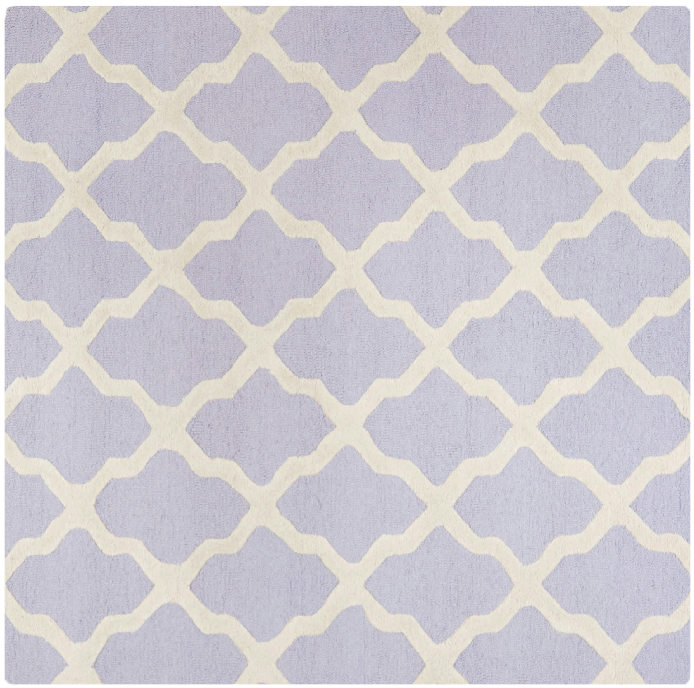 CAMBRIDGE - Tapis de salon interieur en lavande & ivoire, 183 x 183 cm