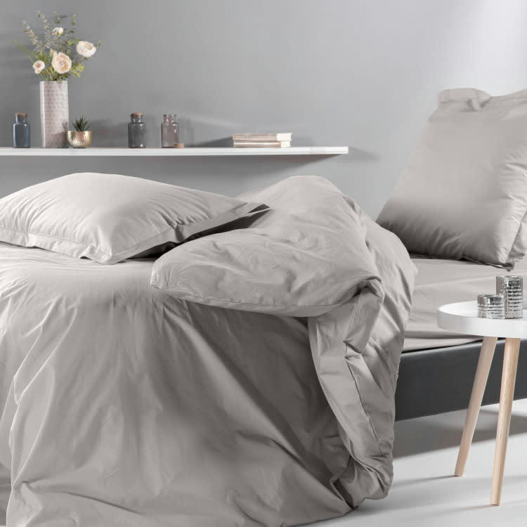 PERCALE MONTELEONE - Drap plat en Coton Beige 180x290 cm