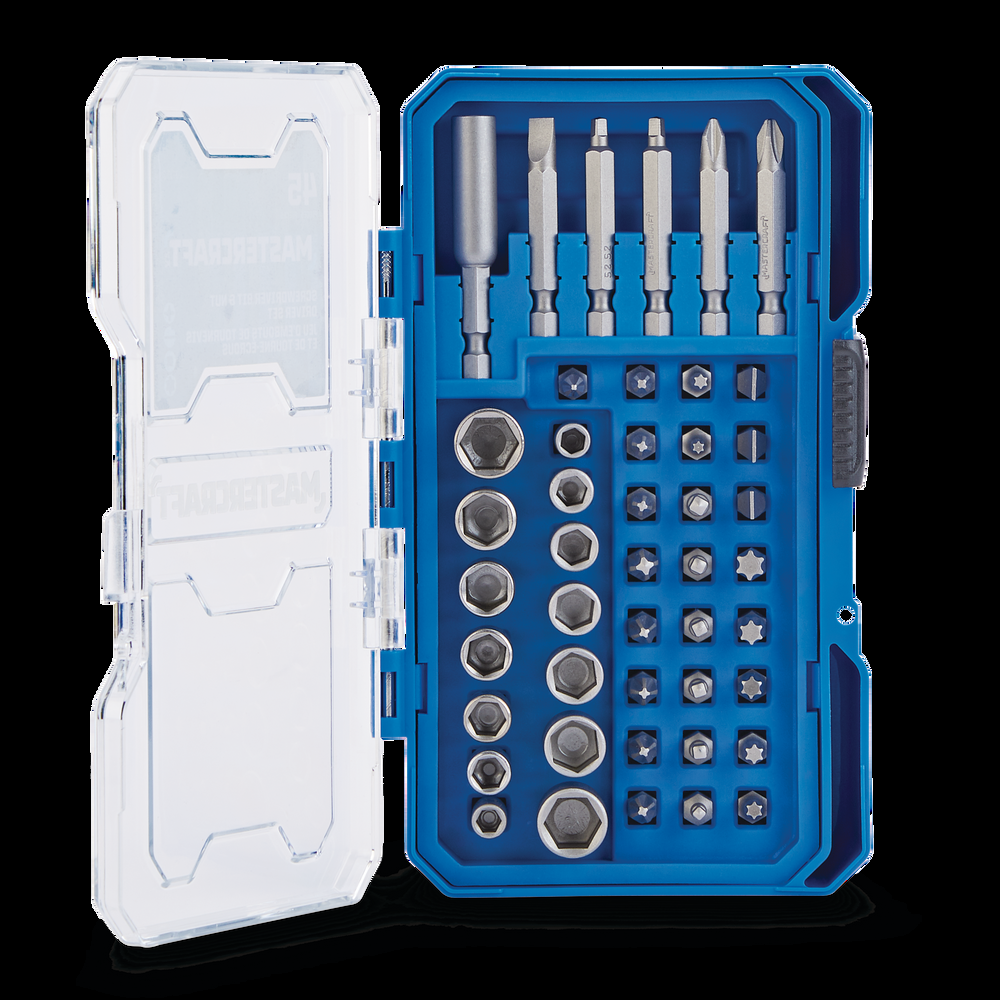 Mastercraft Screwdriver Bit and Nut Driver Set, 45-pc