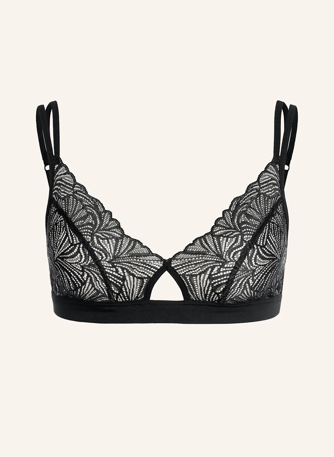 erlich textil Fluid Lace Spitzen bügelloser Cut-Out BH mit Polyamid - verstellbare Träger