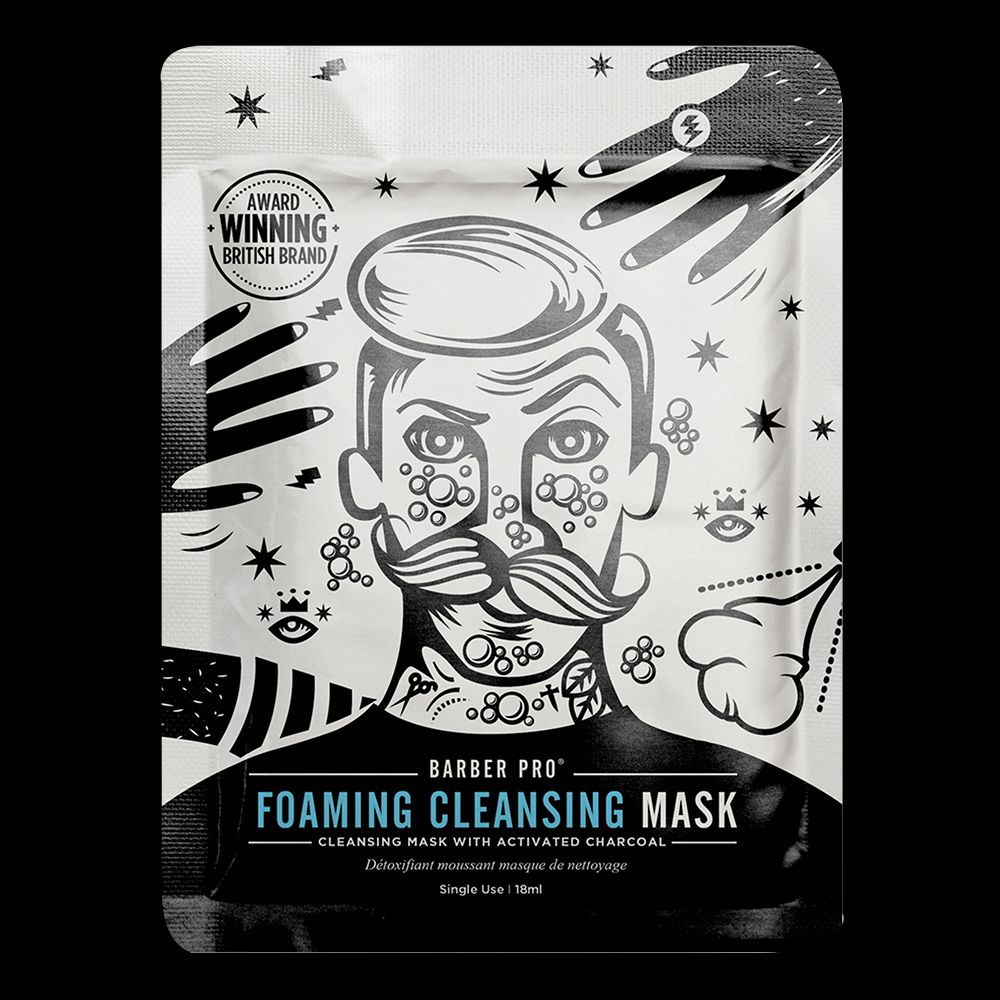 BARBER PRO Foaming Cleansing Mask - Pack Of 4