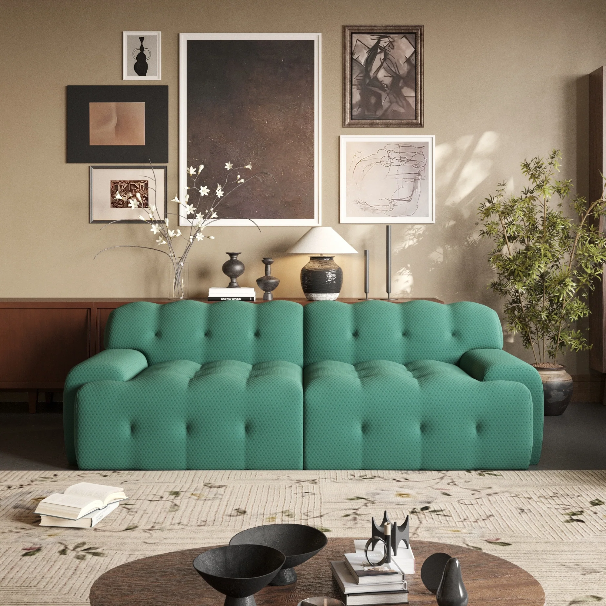 86.60''W Modular Oversized Loveseat Sofa Couch