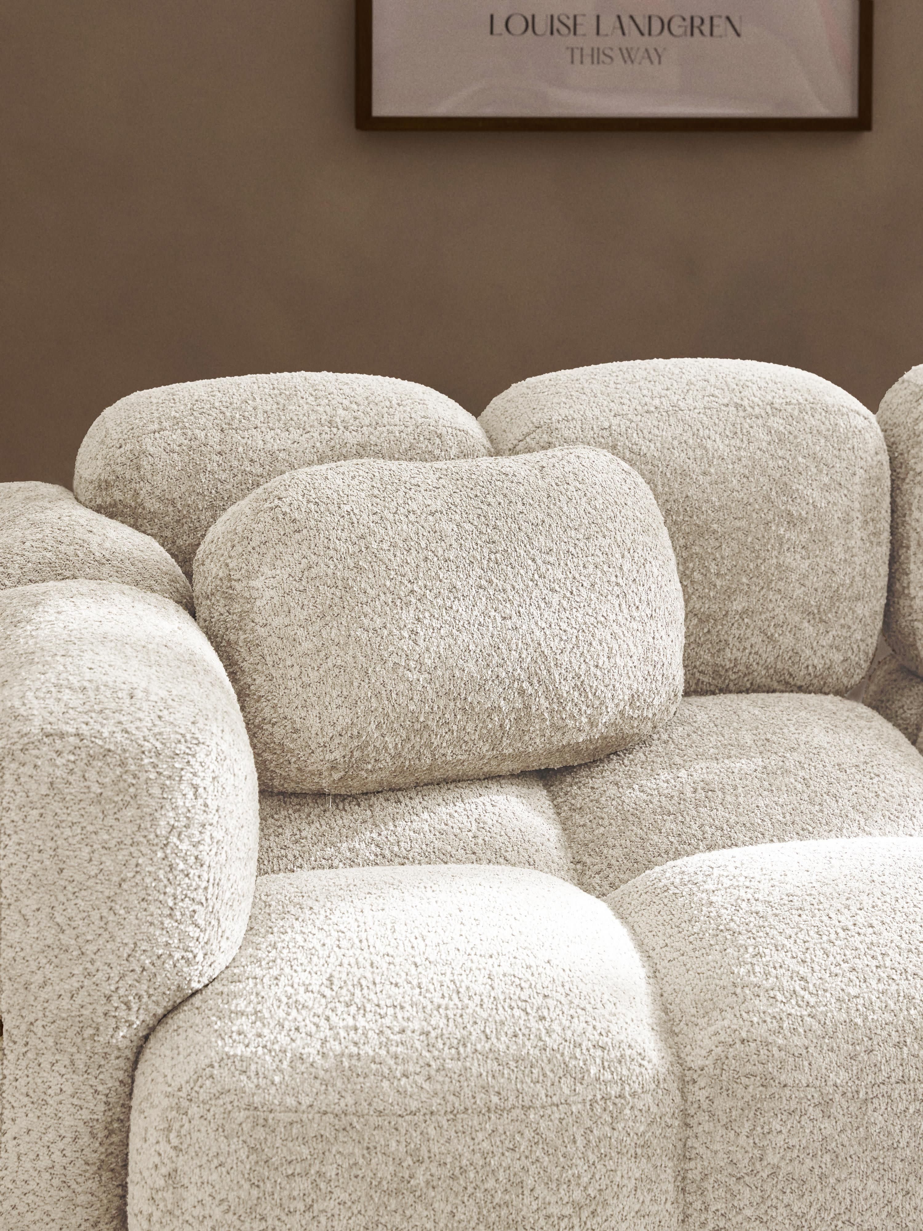 Sofa-Kissen Tayla aus Teddy-Bouclé