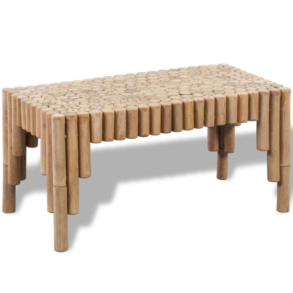 Stolik Kawowy Ława Stół Bambusowy 70x35x35 Do Salonu Do Pokoju