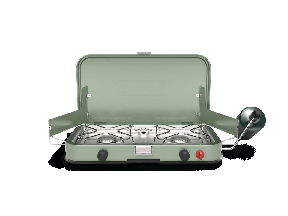 Coleman Cascade 222 Double-Burner 22,000 BTUs Rotary Ignition Camp Stove