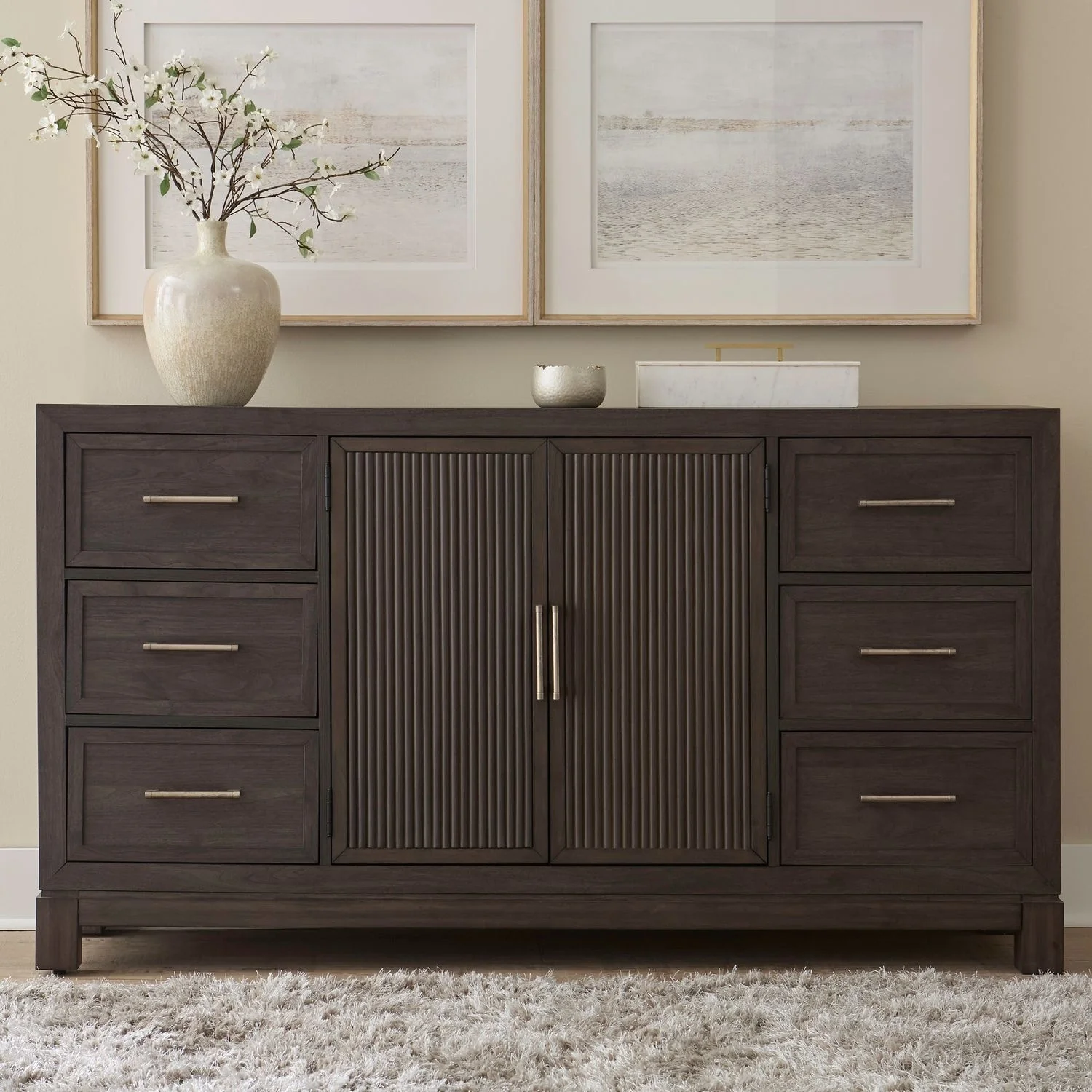 Liberty Furniture Modern Edge Dresser, Optional Mirror
