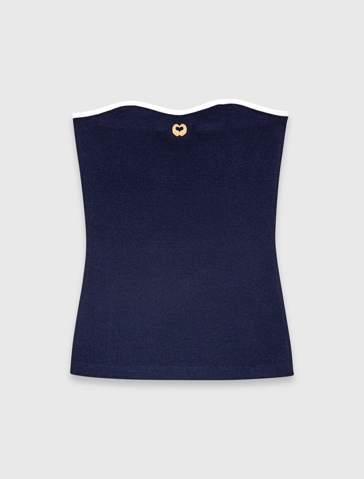 Bustier en maille contrastée