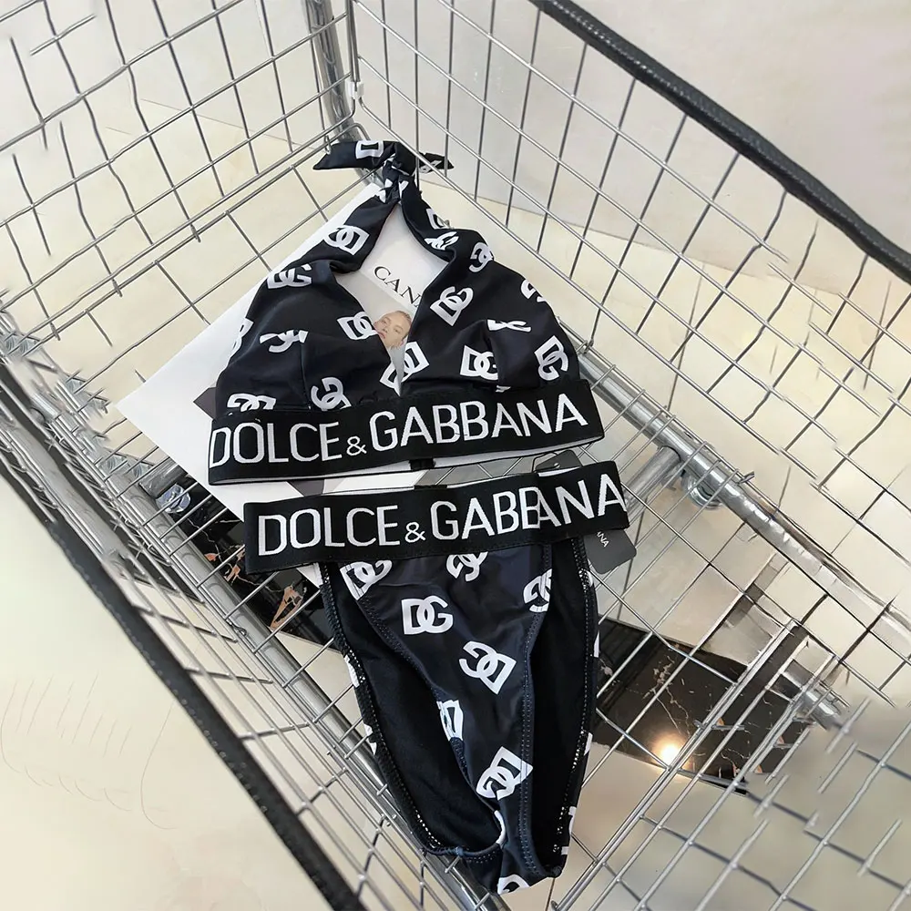 DOLCE & GABBAN DG Buckle Style Split Swimsuit Swimwear