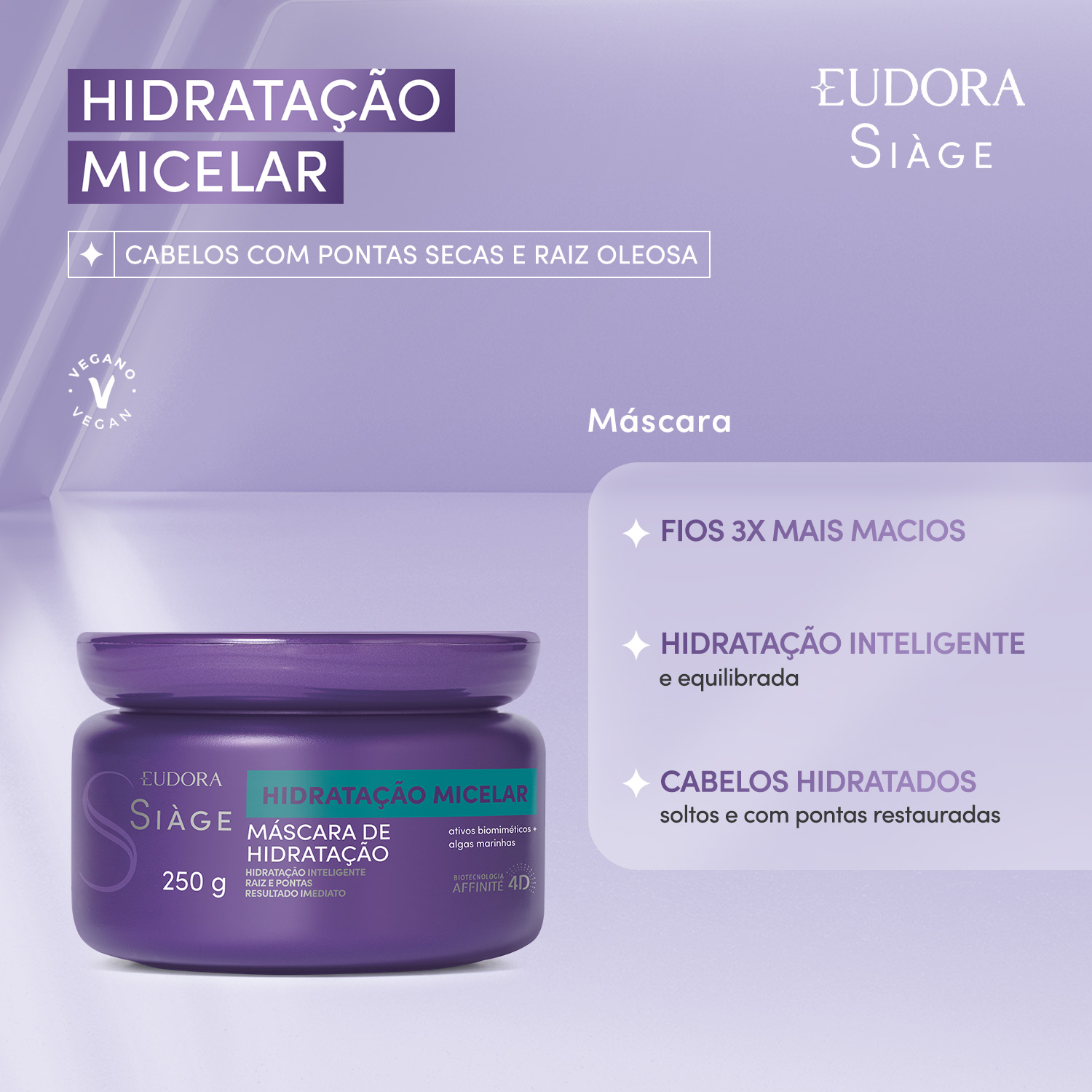 Máscara Capilar Siàge Hidratação Micelar 250g