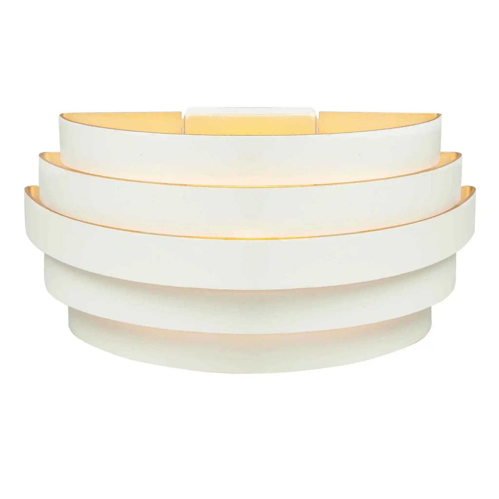Highlight wandlamp Scudo - 1 lichts - 12.5 x 12.5  cm - wit goud
