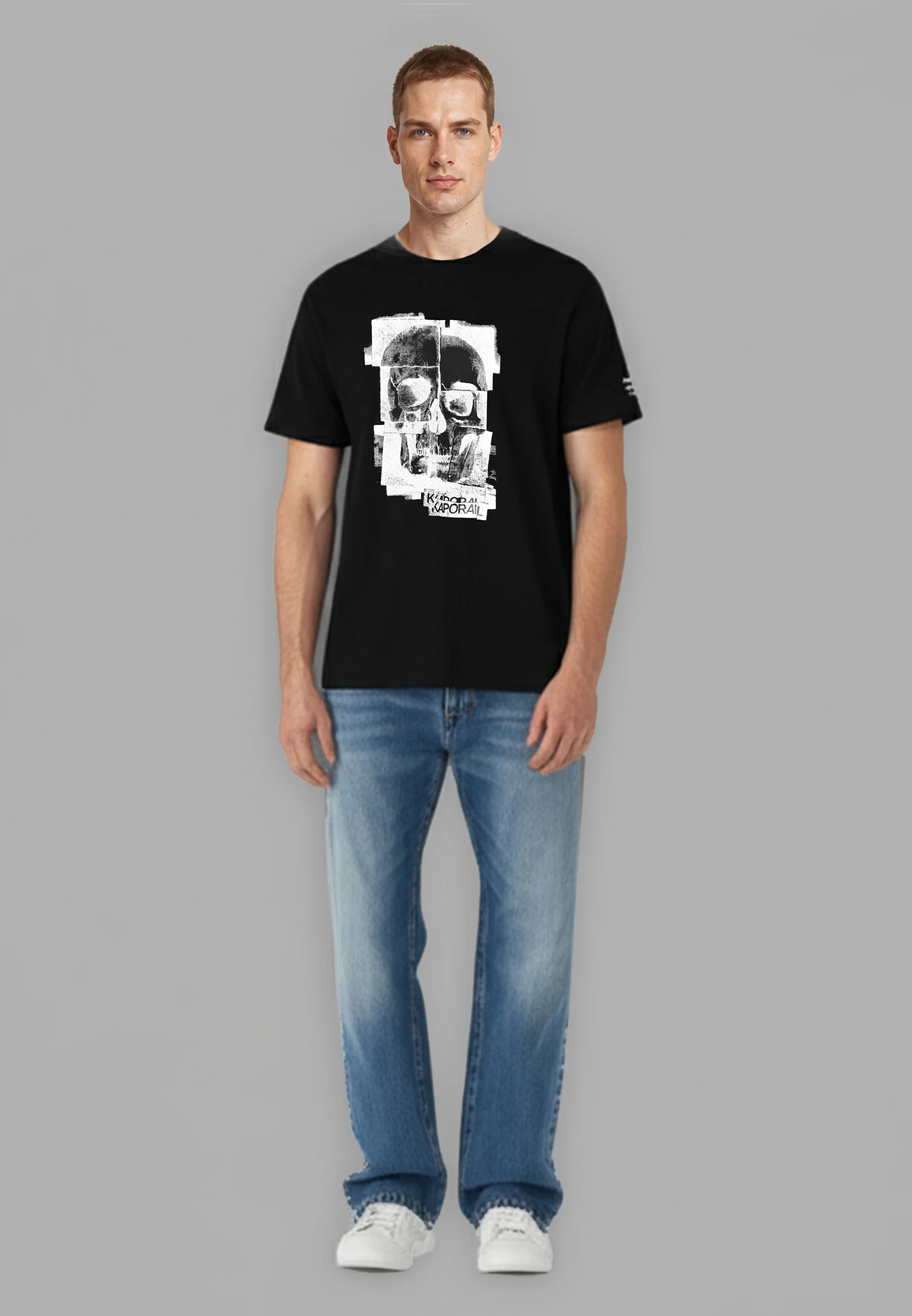 T-shirt manches courtes regular noir coton BERTO