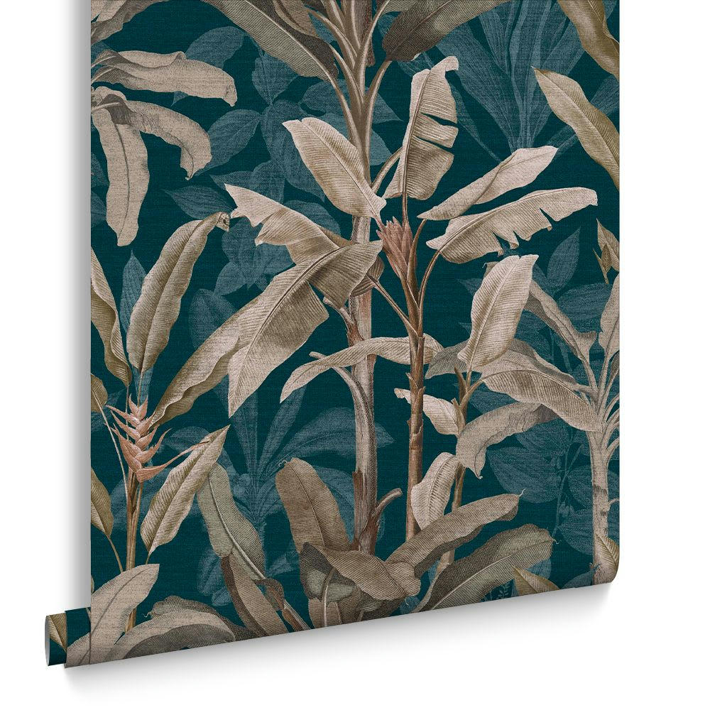 - papier peint borneo taupe turquoise 1005x52cm