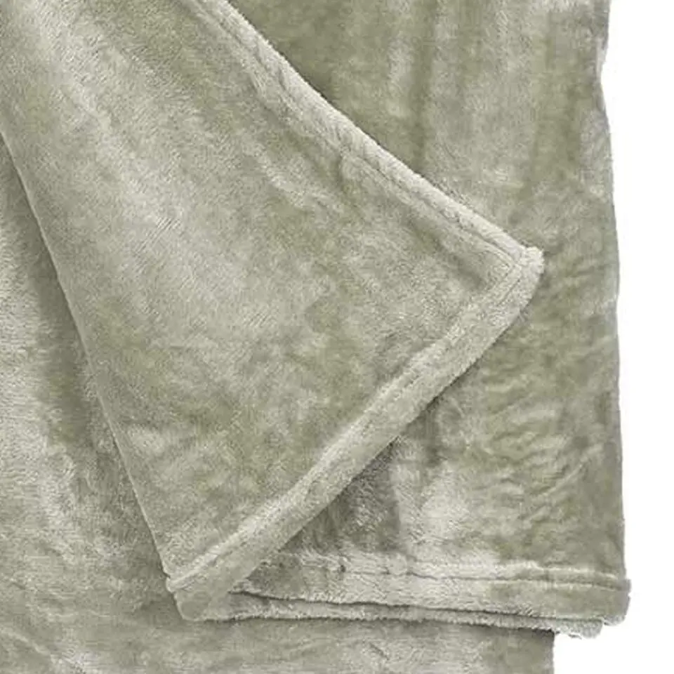 Giftdecor Fleece plaid - groen - XL - polyester - 130 x 160 cm