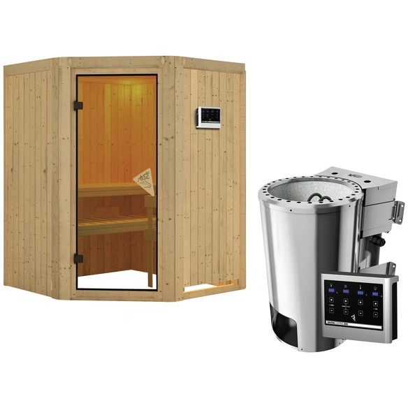 Sauna »Wolmar«, inkl. 3.6 kW Saunaofen mit externer Steuerung, für 3 Personen