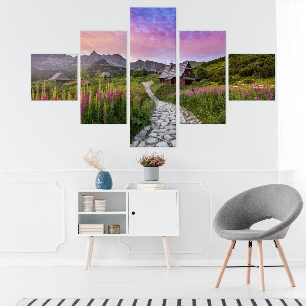 Obraz 5-Częściowy TATRY Pejzaż Natura 3D 150x90cm