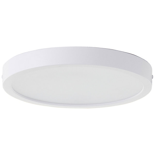 NAVARA Plafonnier blanc LED intégrée 18W plastique ampoule incluse